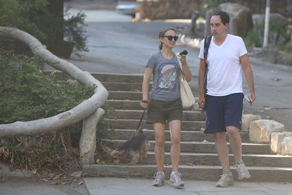 Natalie Portman – walking her dog in LA 8/16/13  