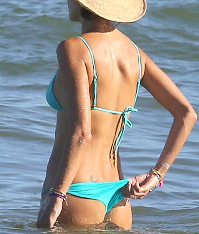 Alessandra Ambrosio in a bikini - ass